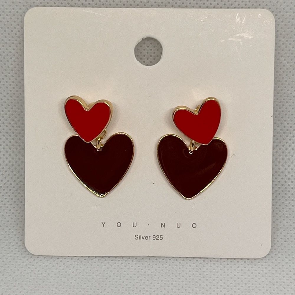 Sweet Heart Shape Titanium Steel Earrings
